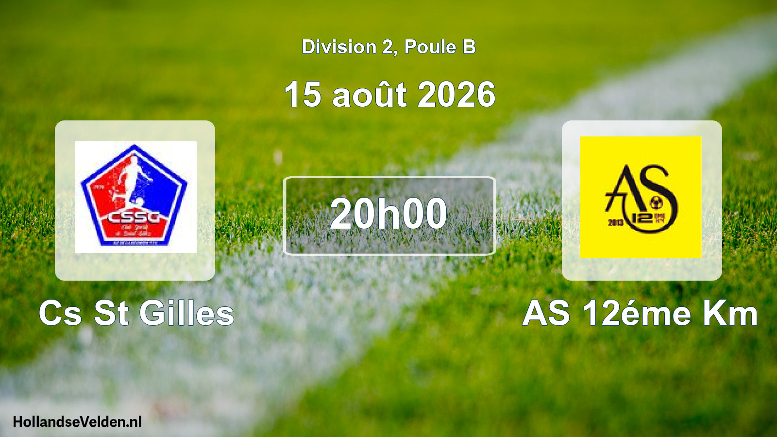 Match programmé: Cs St Gilles - AS 12éme Km (15 août 2026)