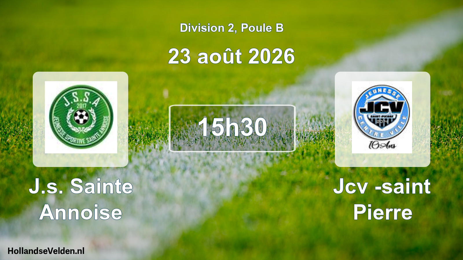 Match programmé: J.s. Sainte Annoise - Jcv -saint Pierre (23 août 2026)