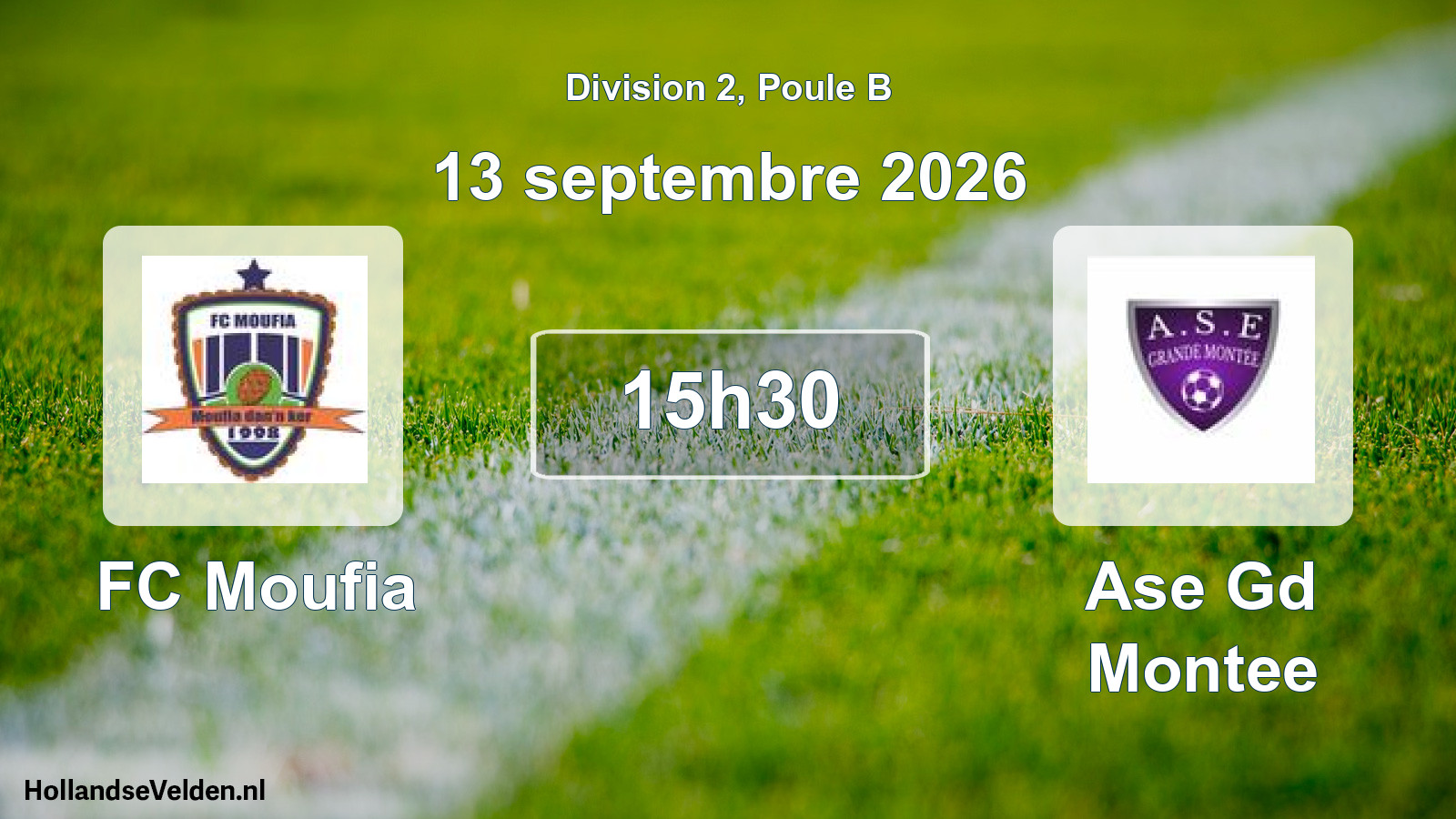 Match programmé: FC Moufia - Ase Gd Montee (13 septembre 2026)