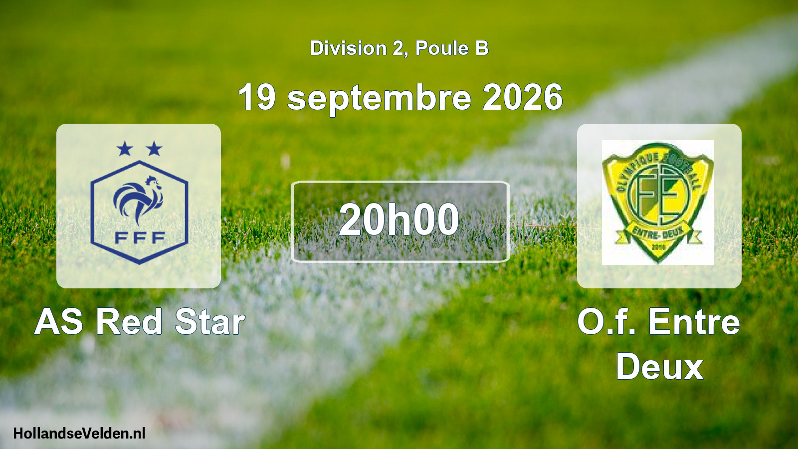 Match programmé: AS Red Star - O.f. Entre Deux (19 septembre 2026)