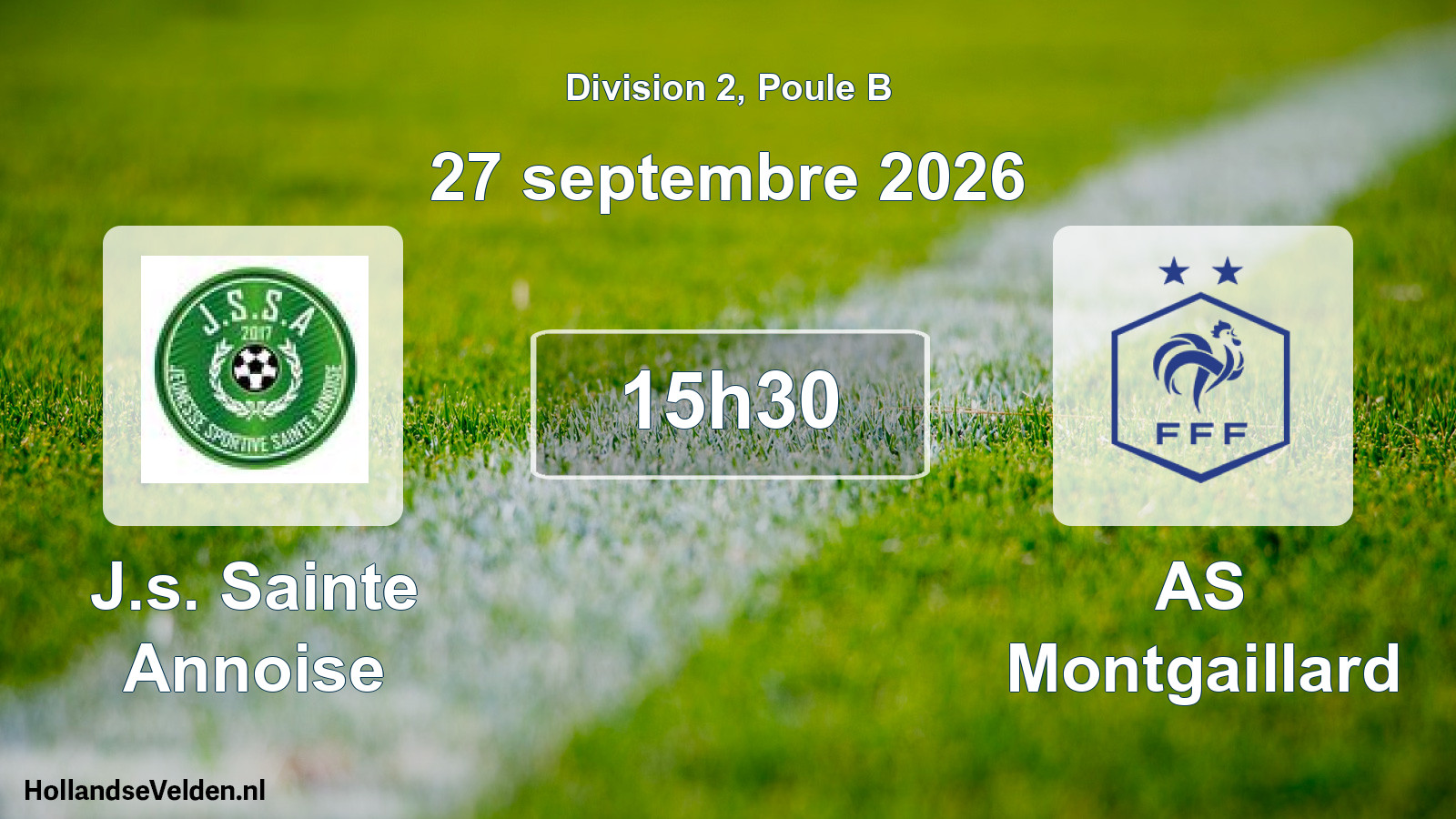 Match programmé: J.s. Sainte Annoise - AS Montgaillard (27 septembre 2026)