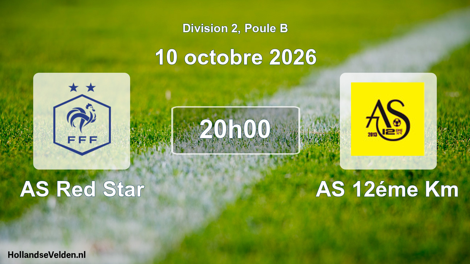 Match programmé: AS Red Star - AS 12éme Km (10 octobre 2026)