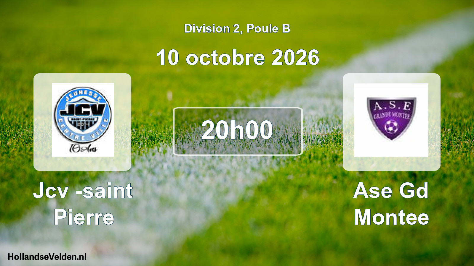 Match programmé: Jcv -saint Pierre - Ase Gd Montee (10 octobre 2026)