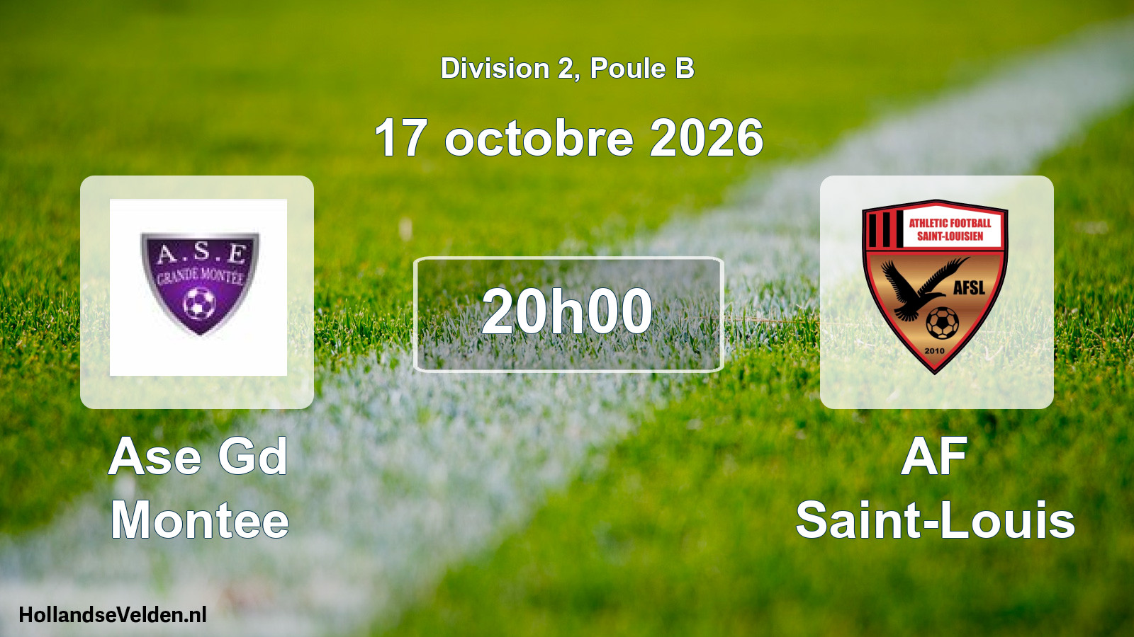Match programmé: Ase Gd Montee - AF Saint-Louis (17 octobre 2026)