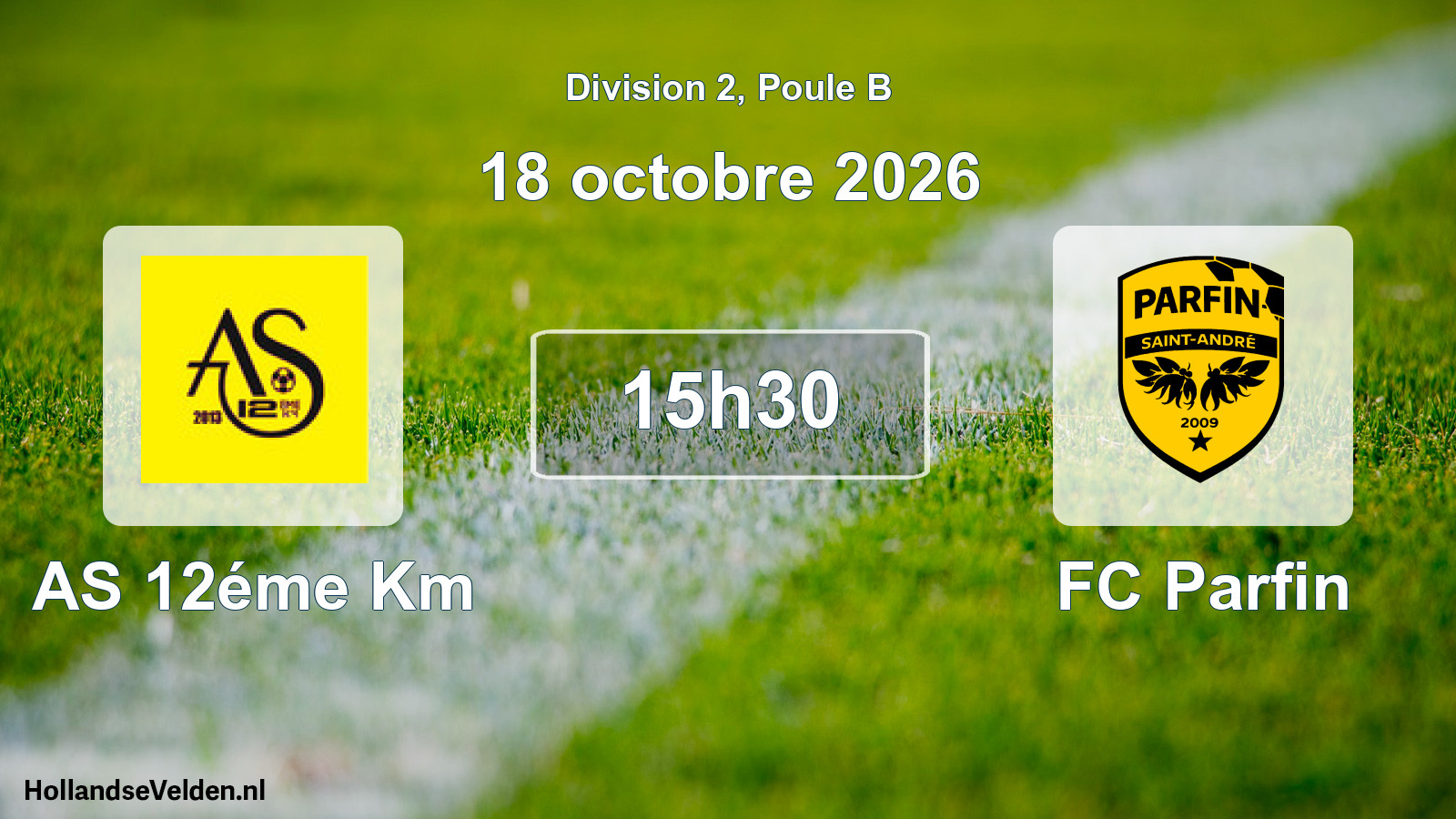 Match programmé: AS 12éme Km - FC Parfin (18 octobre 2026)