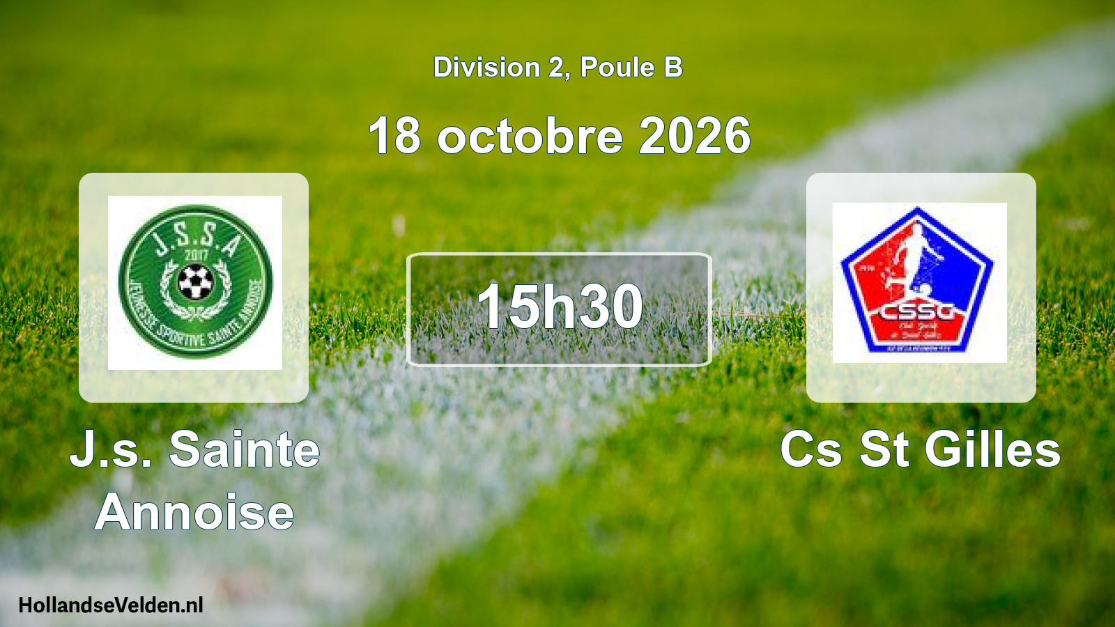 Match programmé: J.s. Sainte Annoise - Cs St Gilles (18 octobre 2026)