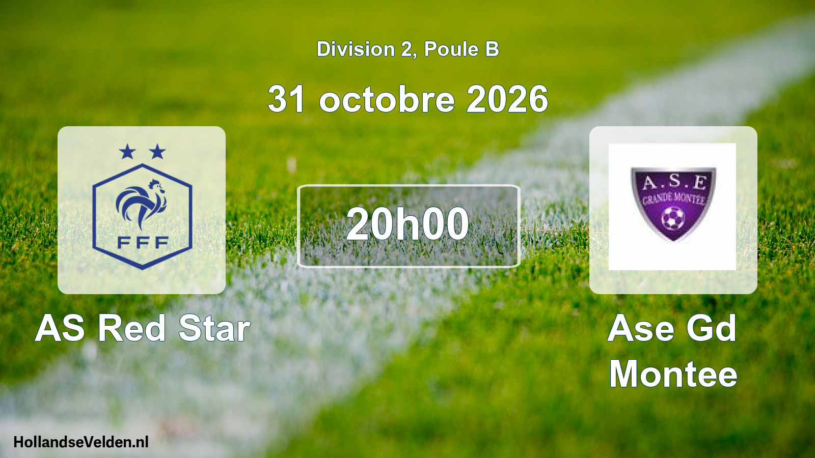 Geplande wedstrijd: AS Red Star - Ase Gd Montee (31 oktober 2026)