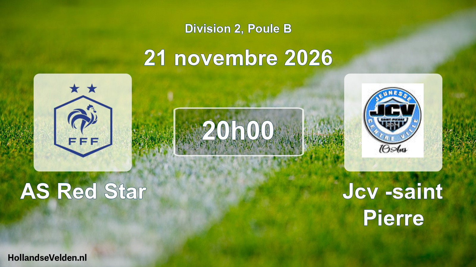 Geplande wedstrijd: AS Red Star - Jcv -saint Pierre (21 november 2026)