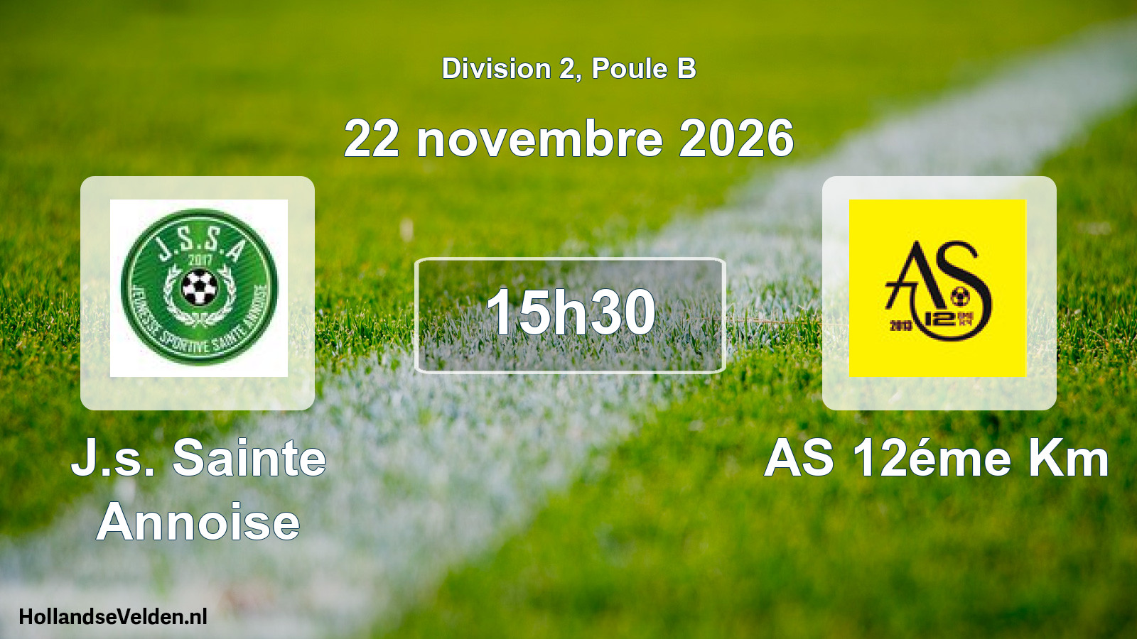 Match programmé: J.s. Sainte Annoise - AS 12éme Km (22 novembre 2026)