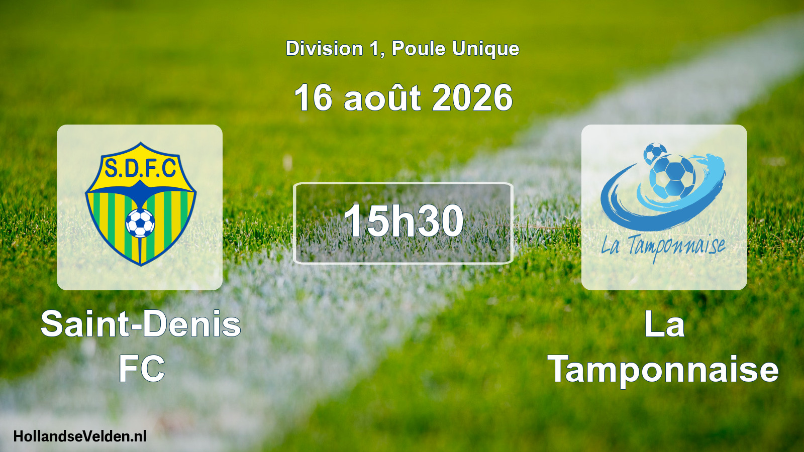 Match programmé: Saint-Denis FC - La Tamponnaise (16 août 2026)