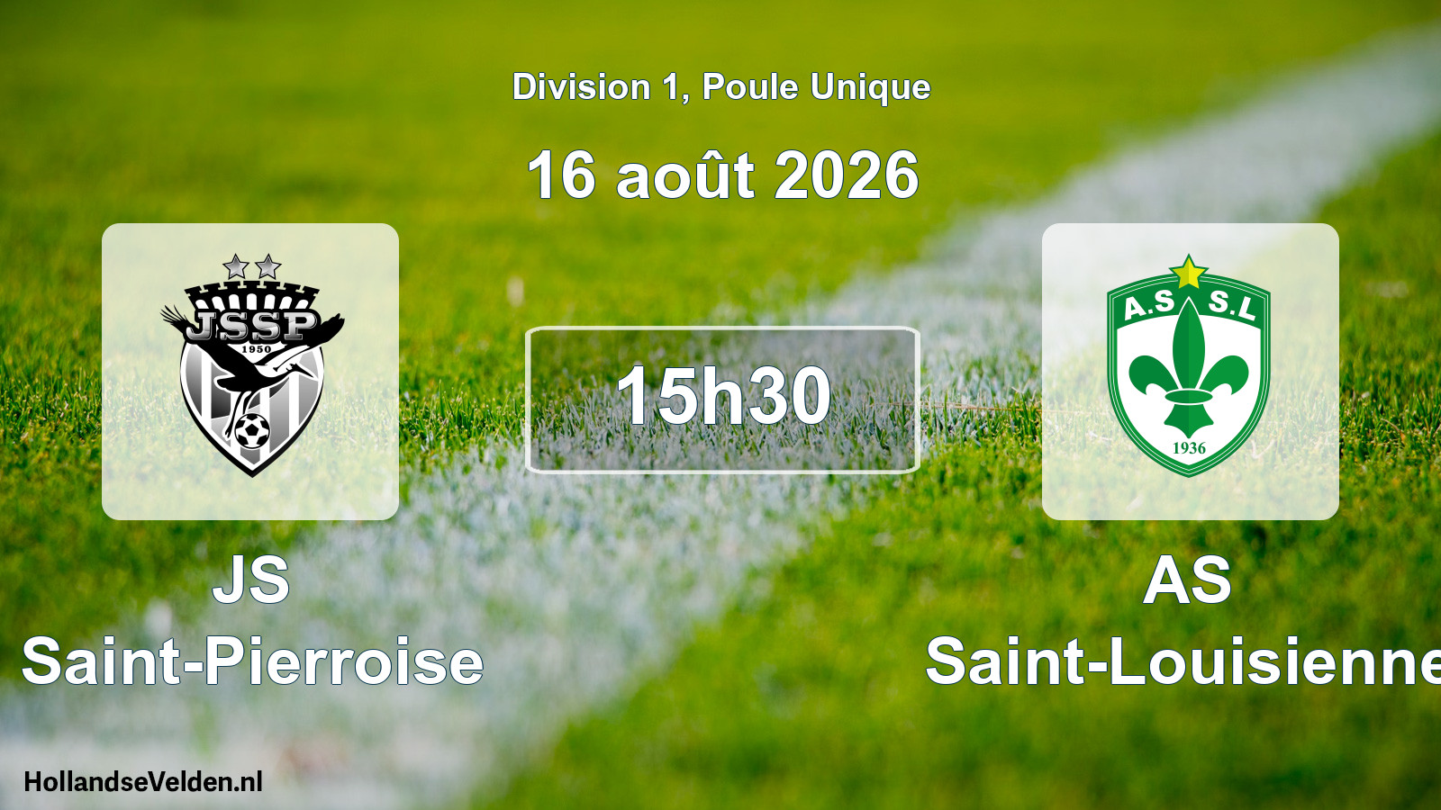 Match programmé: JS Saint-Pierroise - AS Saint-Louisienne (16 août 2026)