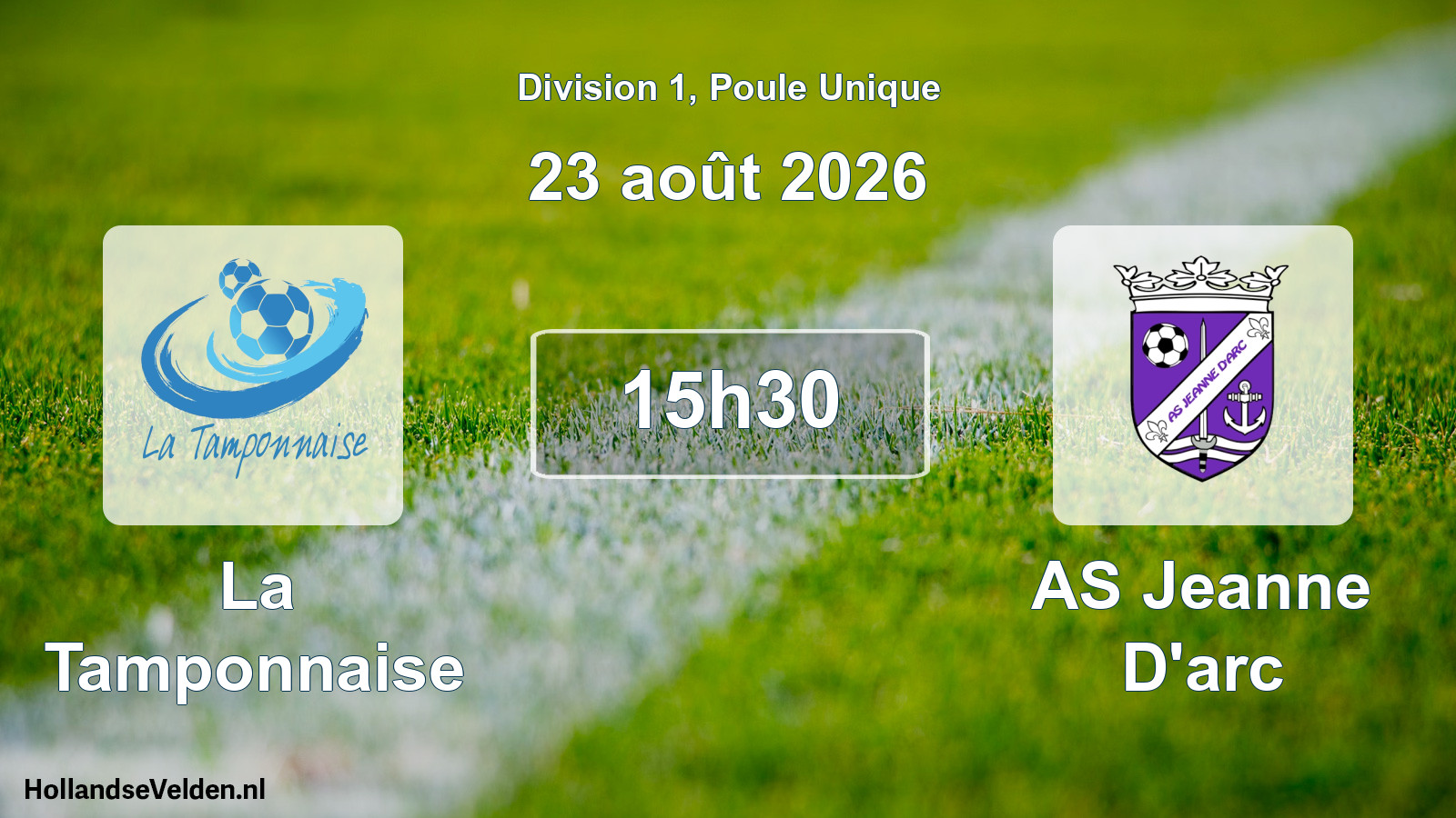 Match programmé: La Tamponnaise - AS Jeanne D'arc (23 août 2026)