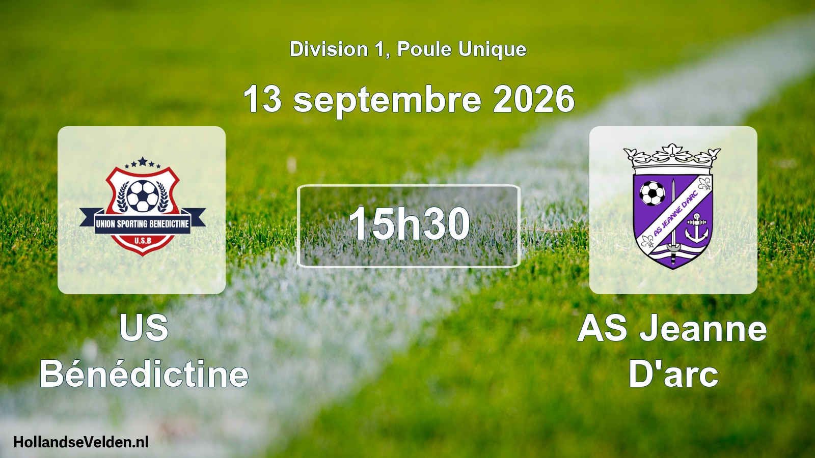 Scheduled Match: US Bénédictine - AS Jeanne D'arc (13 September 2026)