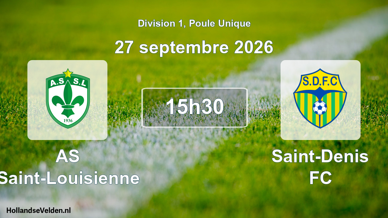 Match programmé: AS Saint-Louisienne - Saint-Denis FC (27 septembre 2026)
