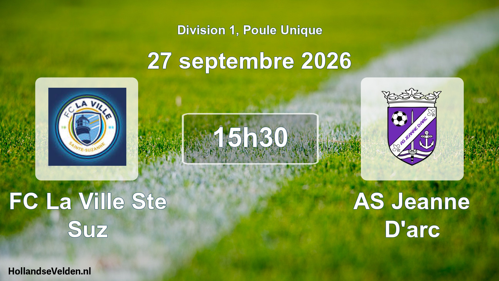 Scheduled Match: FC La Ville Ste Suz - AS Jeanne D'arc (27 September 2026)