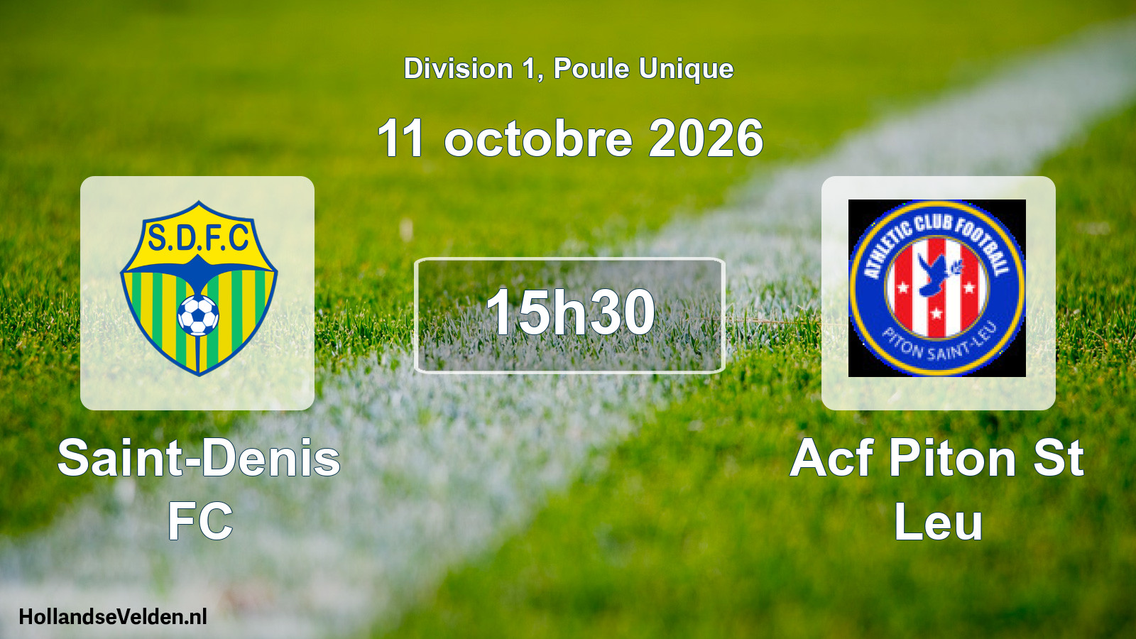 Match programmé: Saint-Denis FC - Acf Piton St Leu (11 octobre 2026)