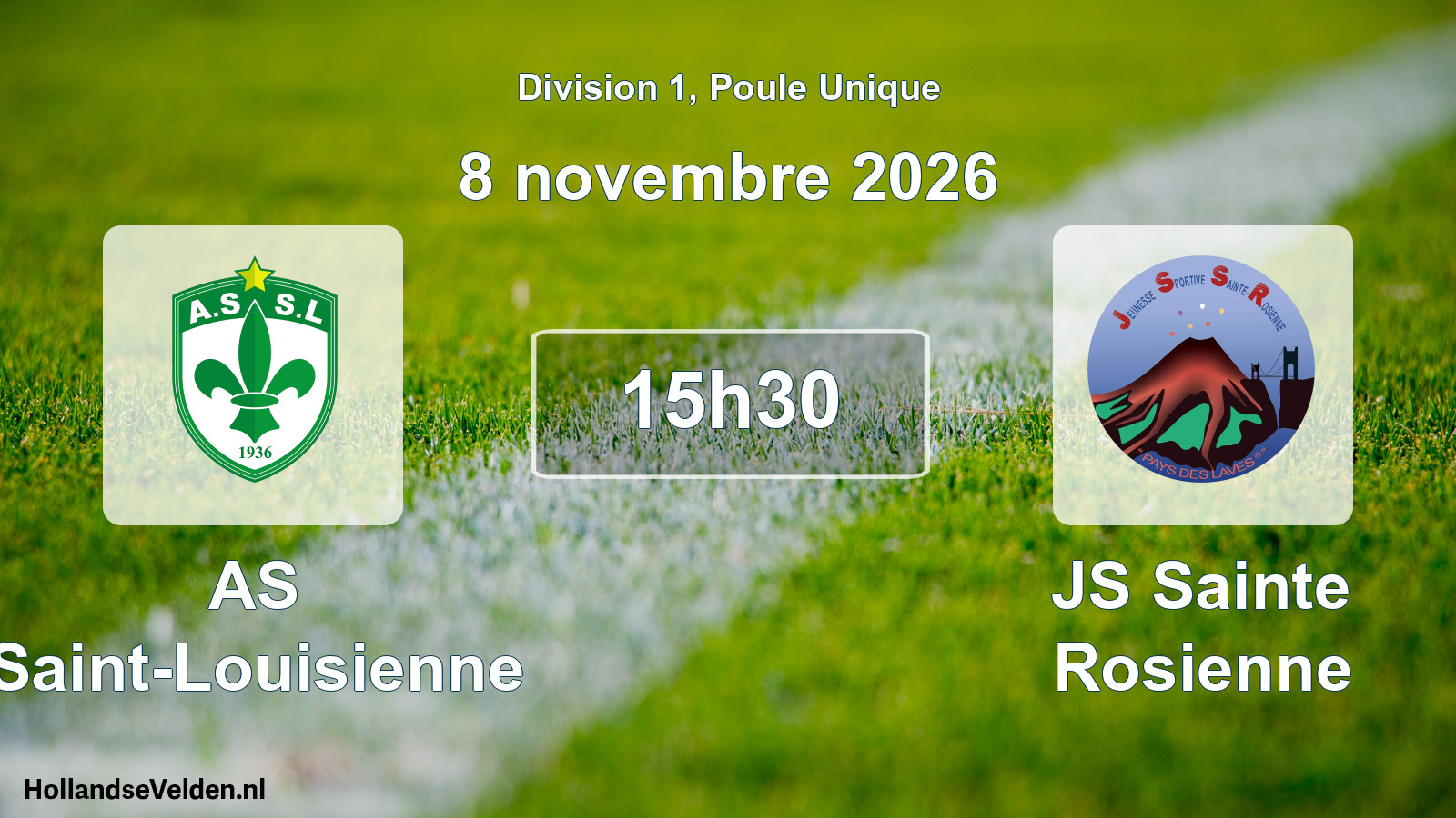 Match programmé: AS Saint-Louisienne - JS Sainte Rosienne (8 novembre 2026)