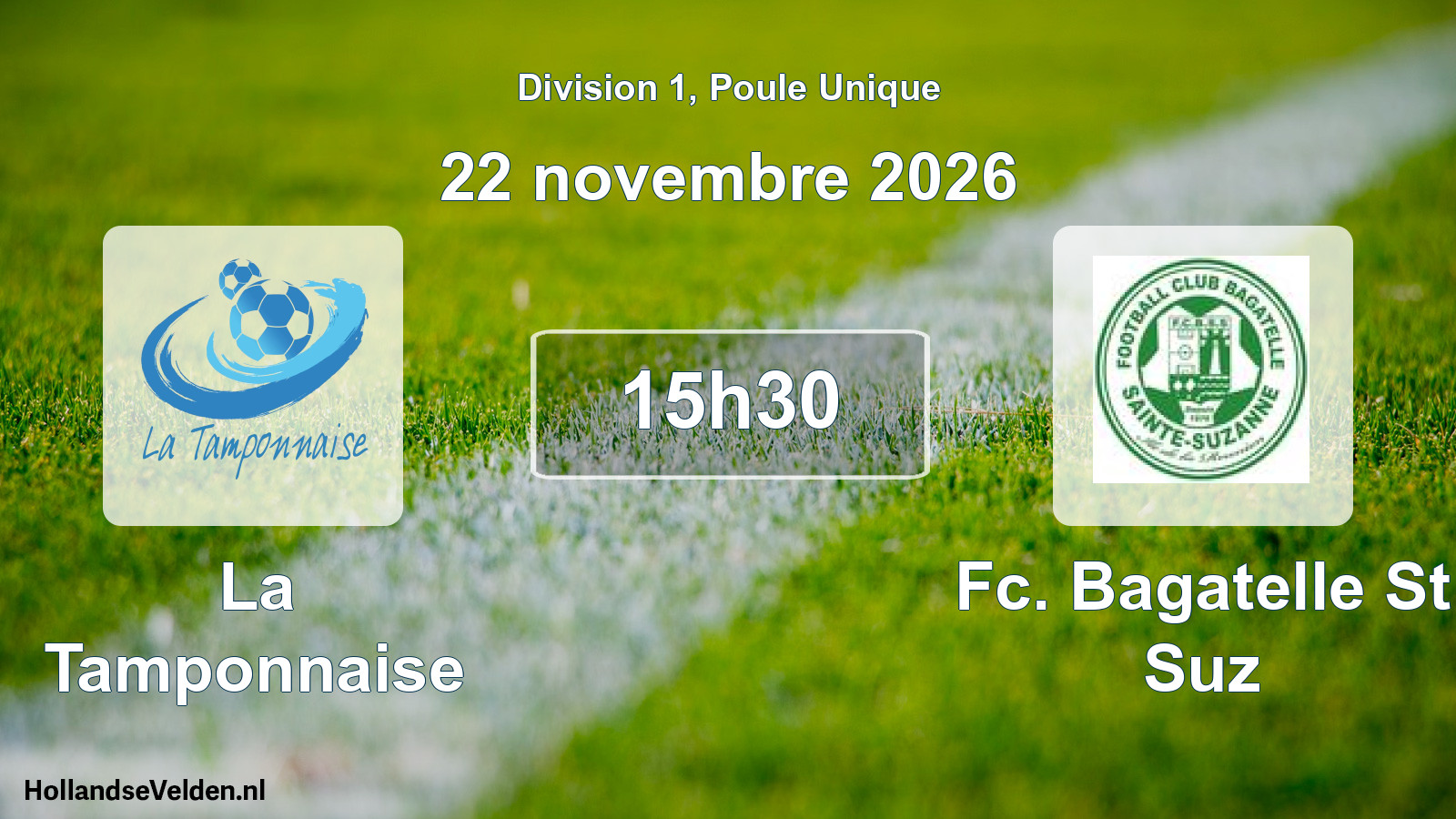 Match programmé: La Tamponnaise - Fc. Bagatelle St Suz (22 novembre 2026)