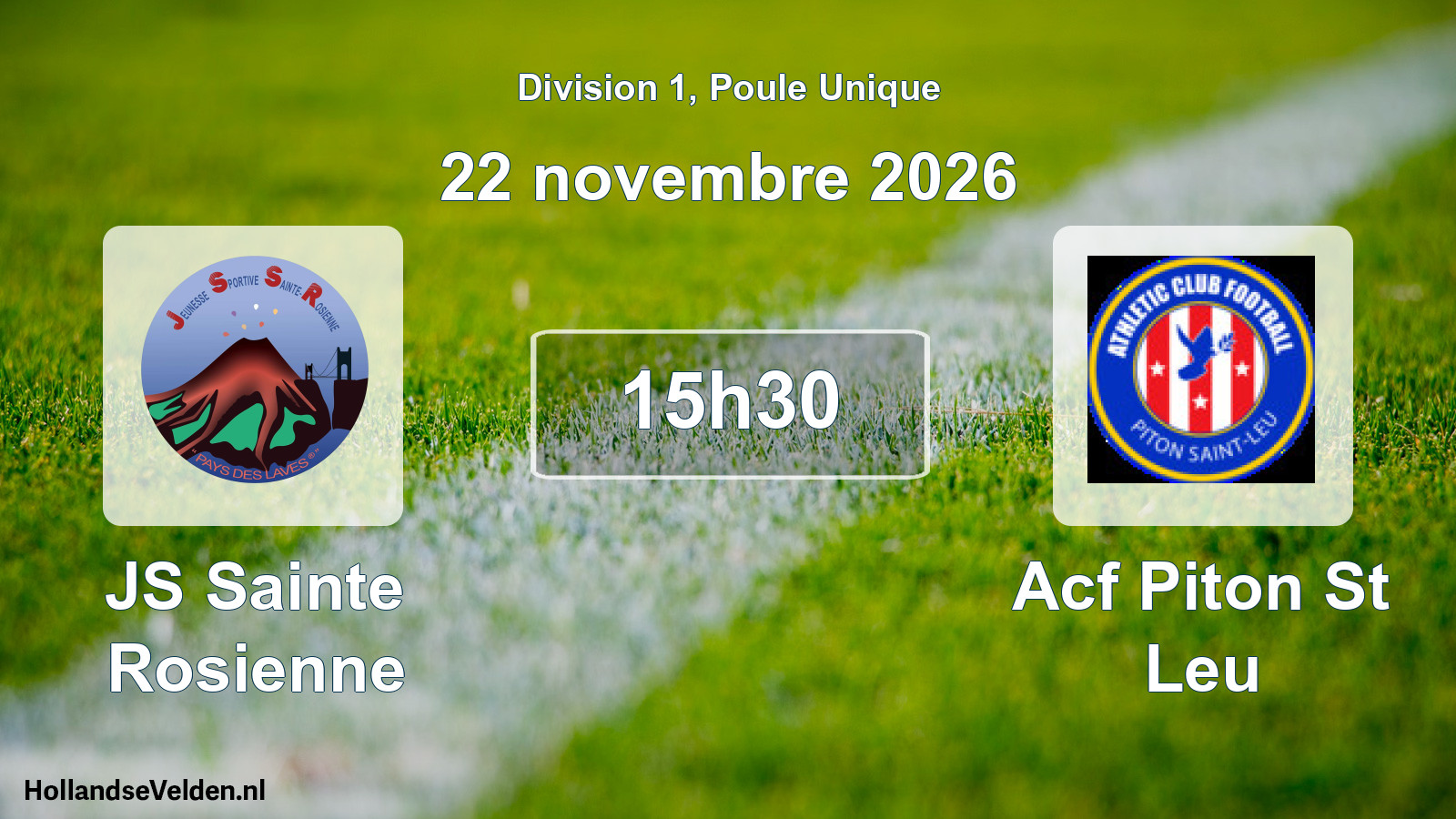 Match programmé: JS Sainte Rosienne - Acf Piton St Leu (22 novembre 2026)