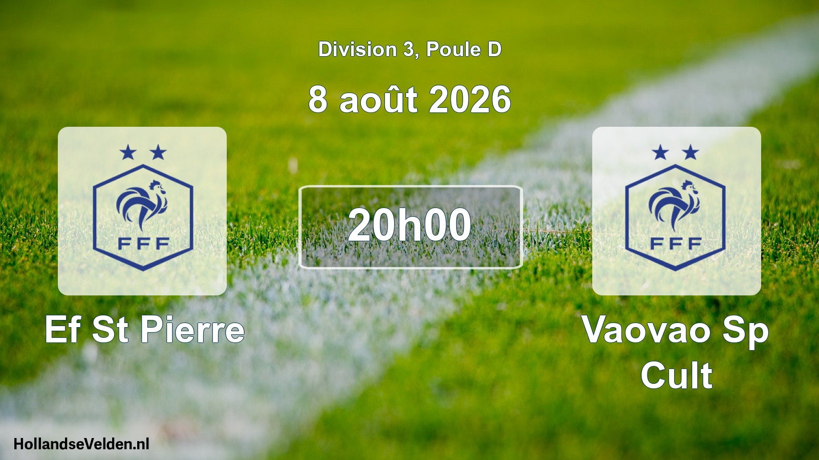 Match programmé: Ef St Pierre - Vaovao Sp Cult (8 août 2026)