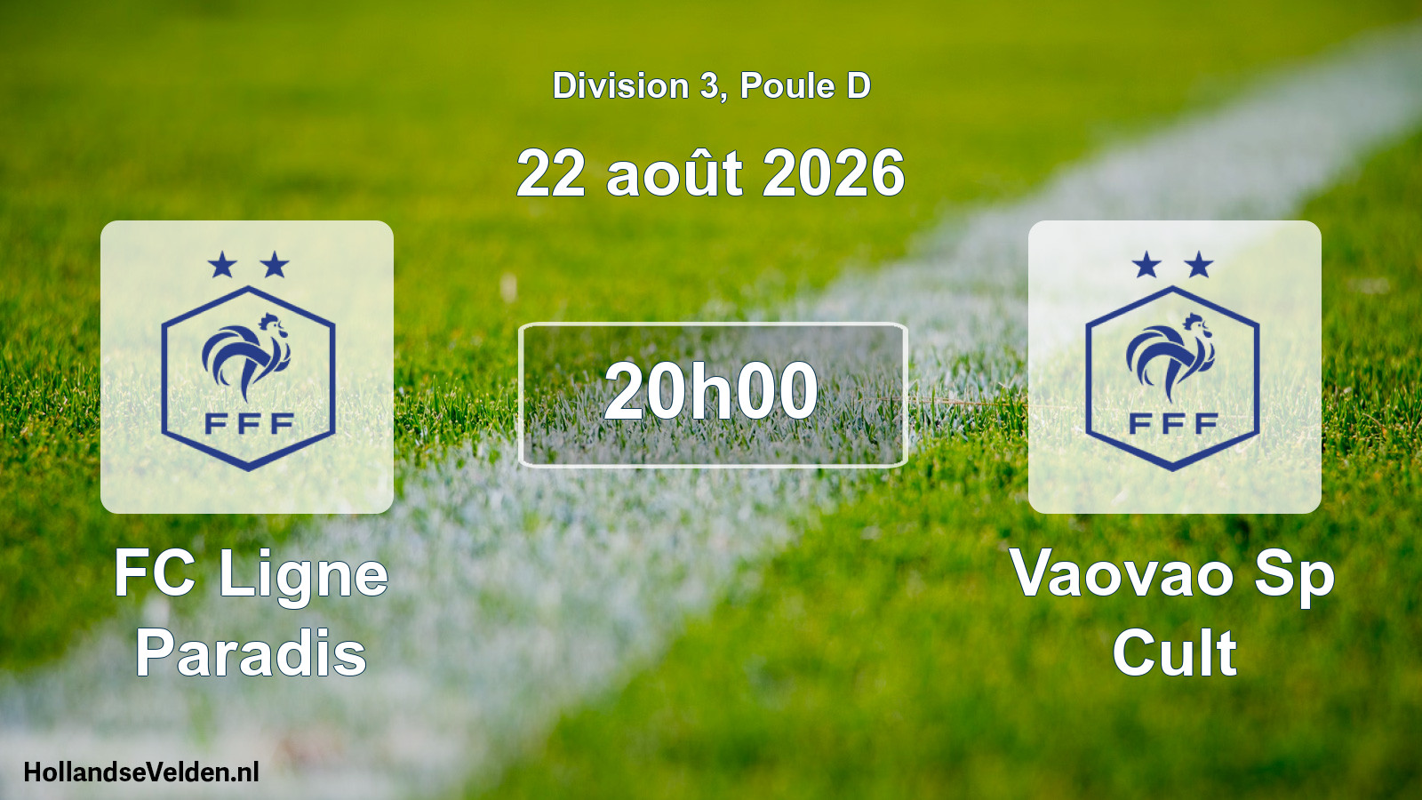 Match programmé: FC Ligne Paradis - Vaovao Sp Cult (22 août 2026)