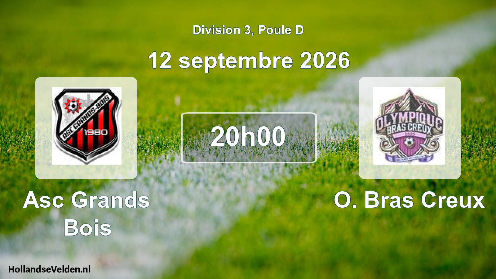 Match programmé: Asc Grands Bois - O. Bras Creux (12 septembre 2026)