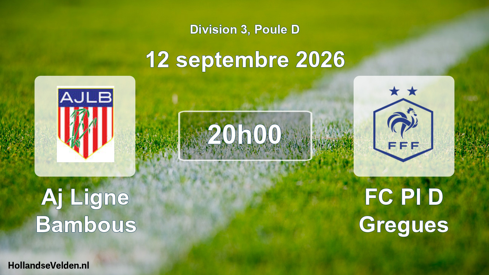 Match programmé: Aj Ligne Bambous - FC Pl D Gregues (12 septembre 2026)