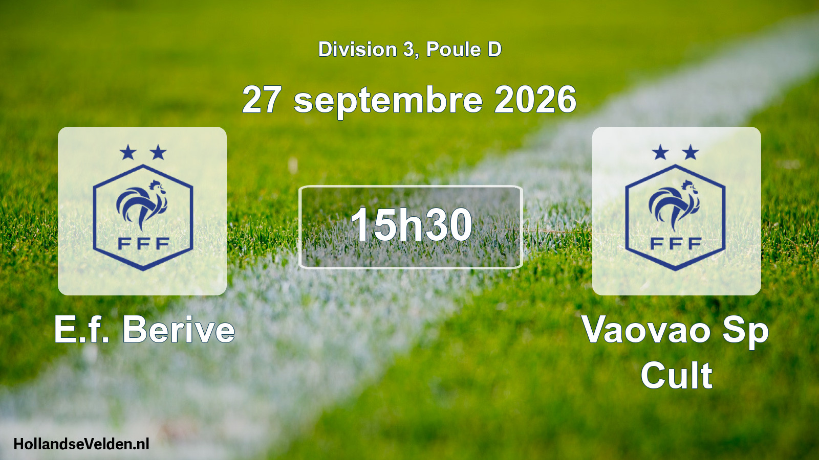 Match programmé: E.f. Berive - Vaovao Sp Cult (27 septembre 2026)