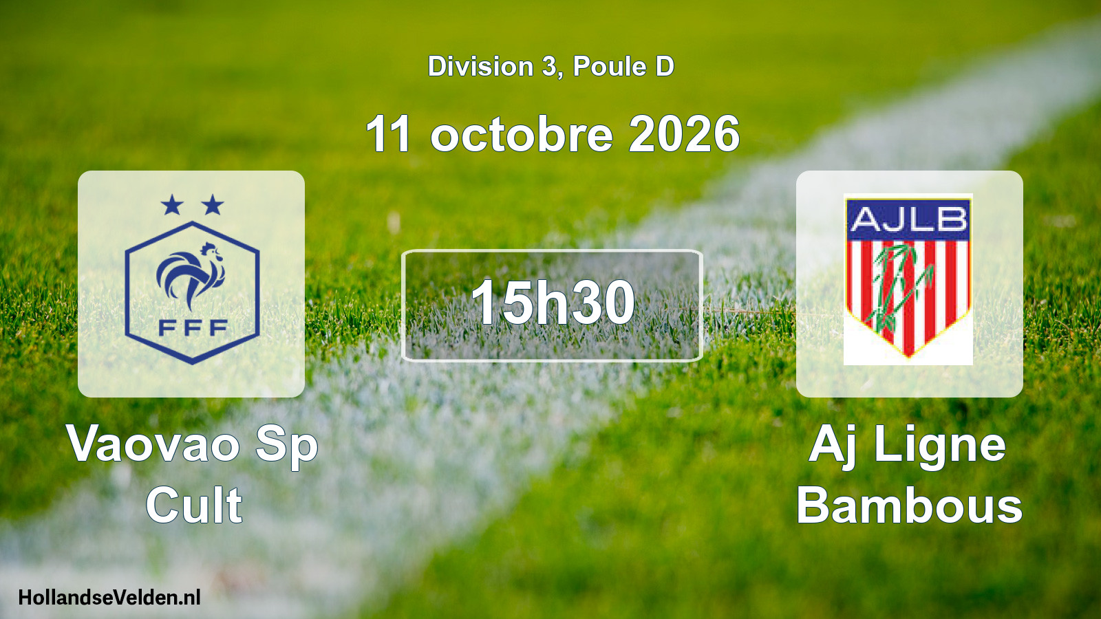 Match programmé: Vaovao Sp Cult - Aj Ligne Bambous (11 octobre 2026)