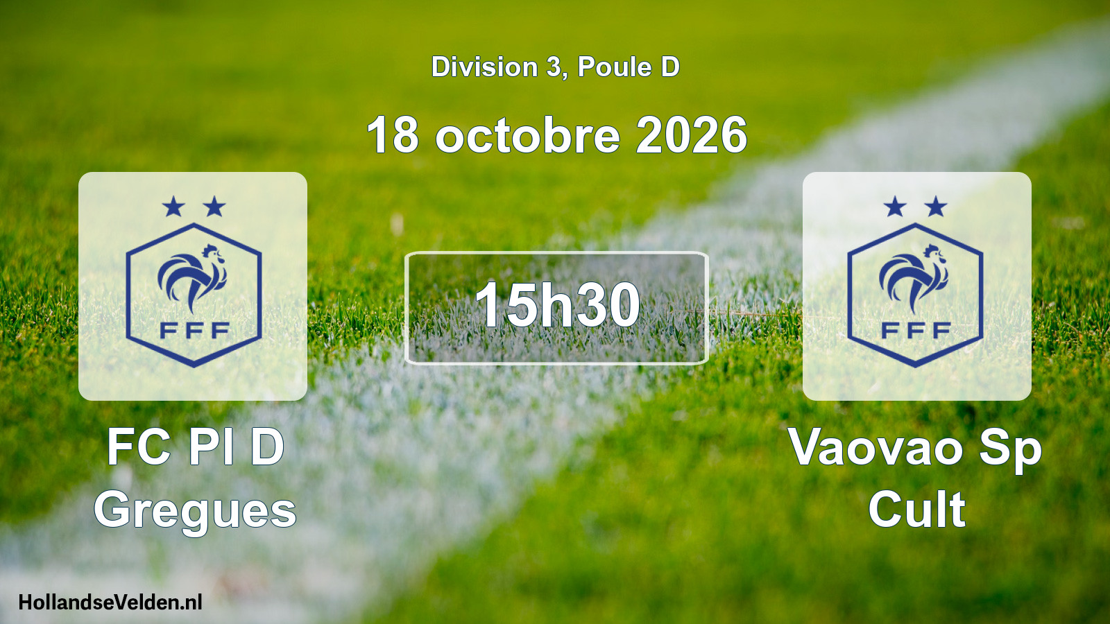 Match programmé: FC Pl D Gregues - Vaovao Sp Cult (18 octobre 2026)