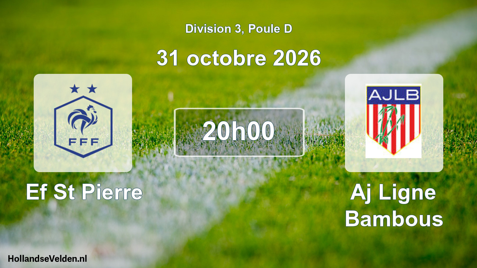 Match programmé: Ef St Pierre - Aj Ligne Bambous (31 octobre 2026)