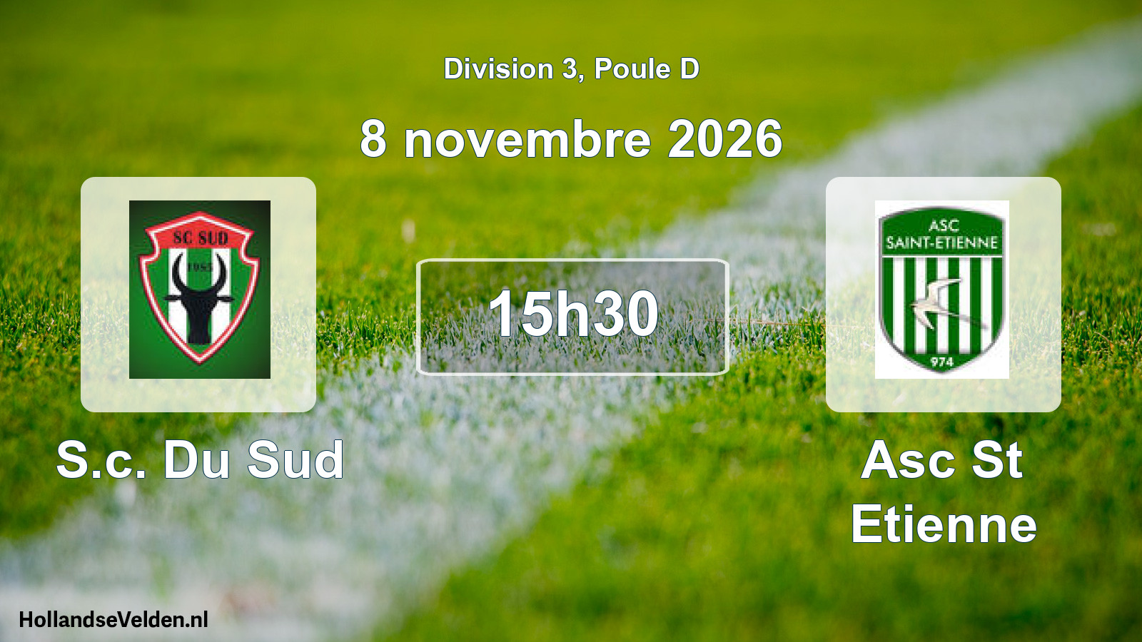 Geplande wedstrijd: S.c. Du Sud - Asc St Etienne (8 november 2026)