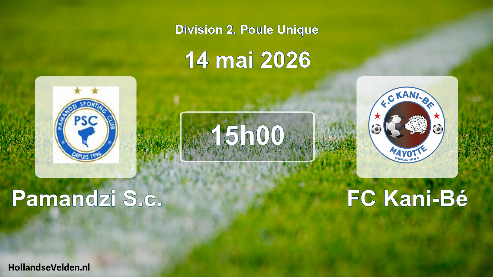 Match programmé: Pamandzi S.c. - FC Kani-Bé (14 mai 2026)