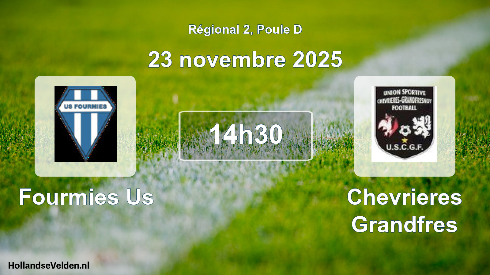 Scheduled Match: Fourmies Us - Chevrieres Grandfres (23 November 2025)