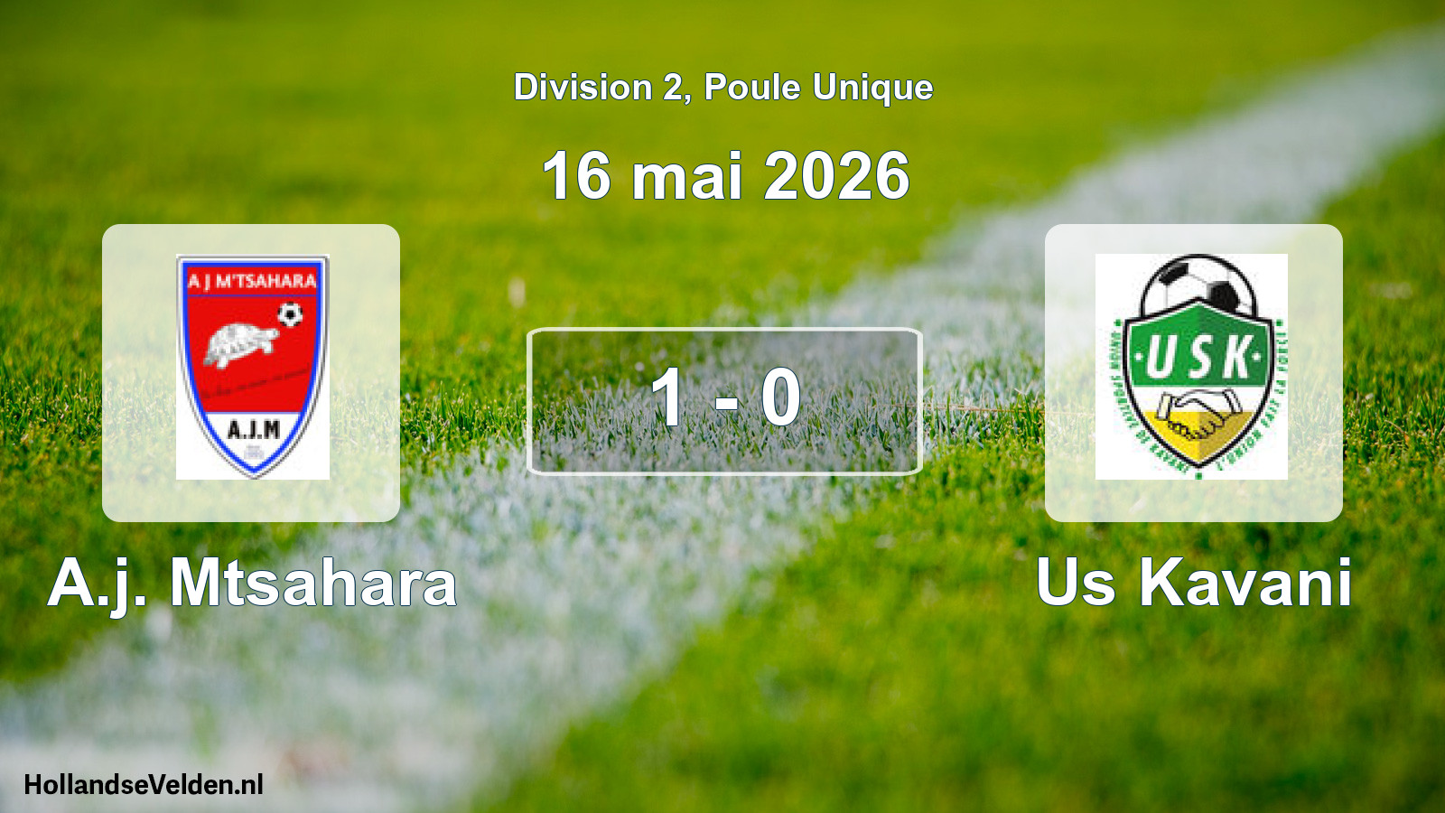 Total number of matches played: A.j. Mtsahara - Us Kavani 1 - 0 (16 May 2026)
