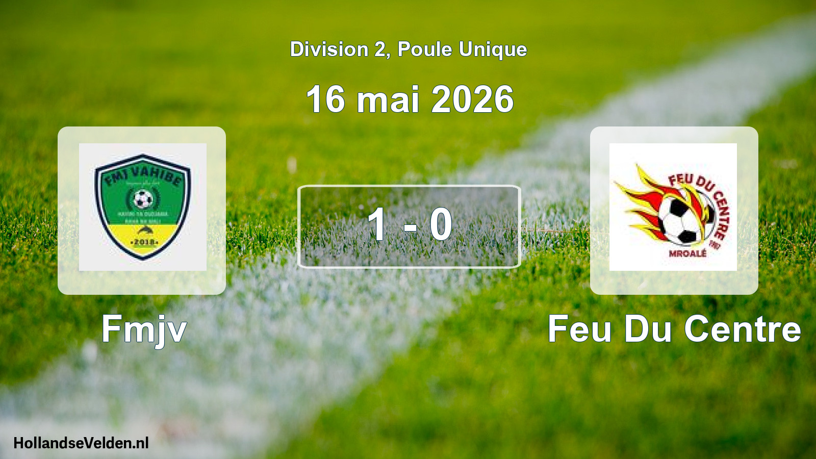 Total number of matches played: Fmjv - Feu Du Centre 1 - 0 (16 May 2026)