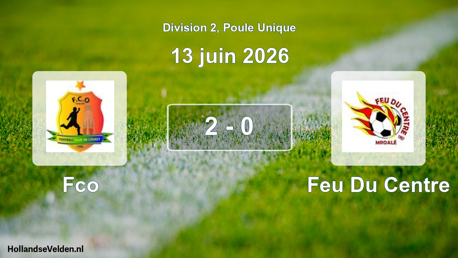 Match joué: Fco - Feu Du Centre 2 - 0 (13 juin 2026)