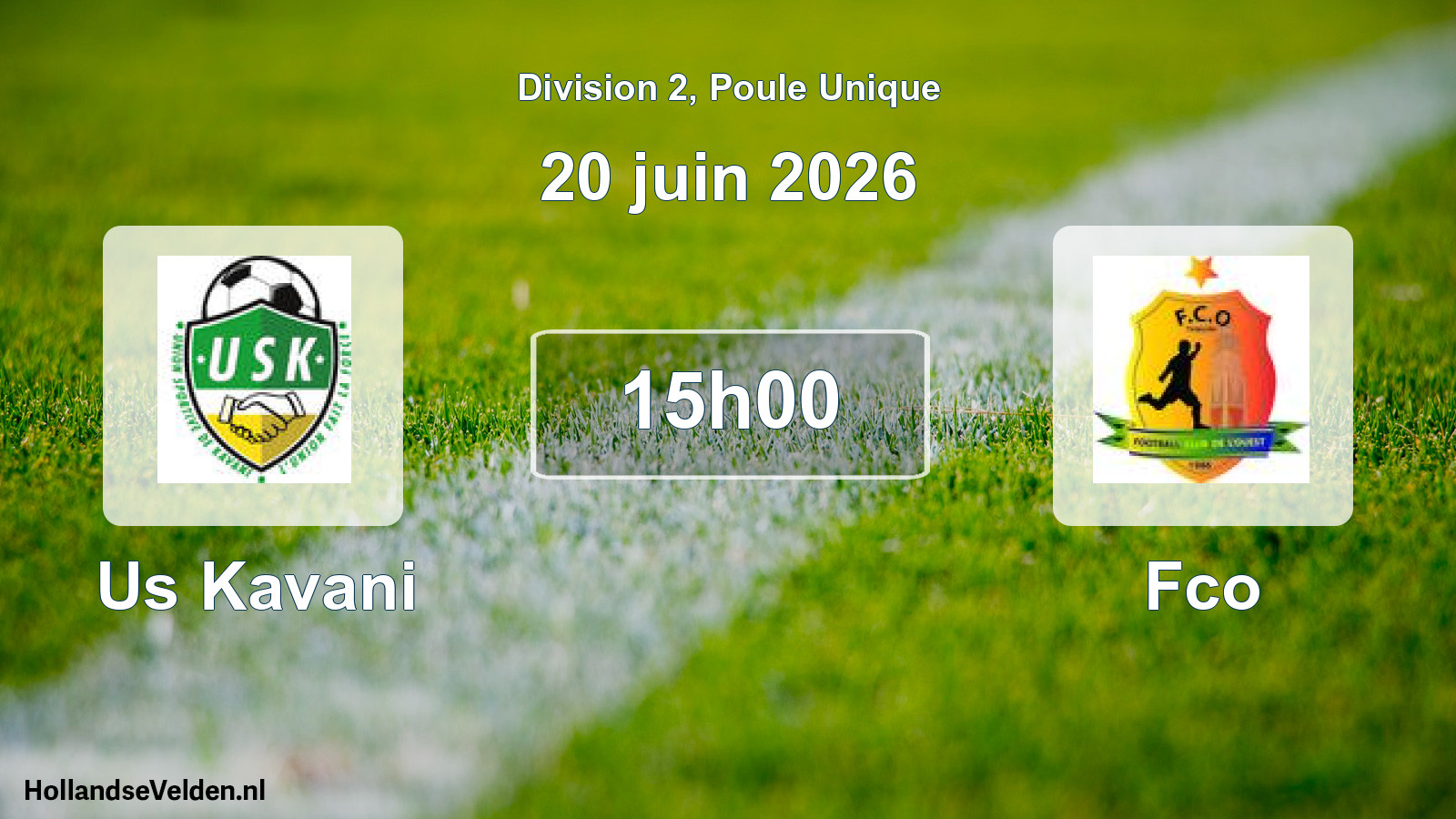 Scheduled Match: Us Kavani - Fco (20 June 2026)