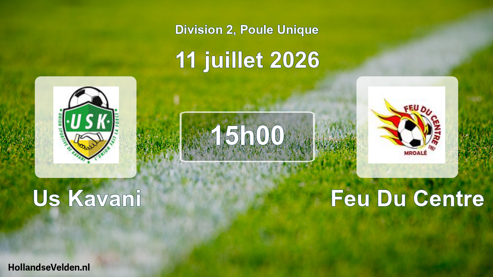 Match programmé: Us Kavani - Feu Du Centre (11 juillet 2026)