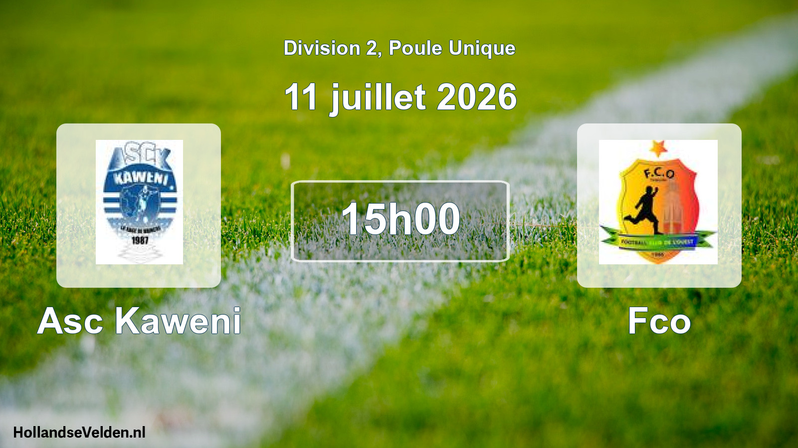 Match programmé: Asc Kaweni - Fco (11 juillet 2026)