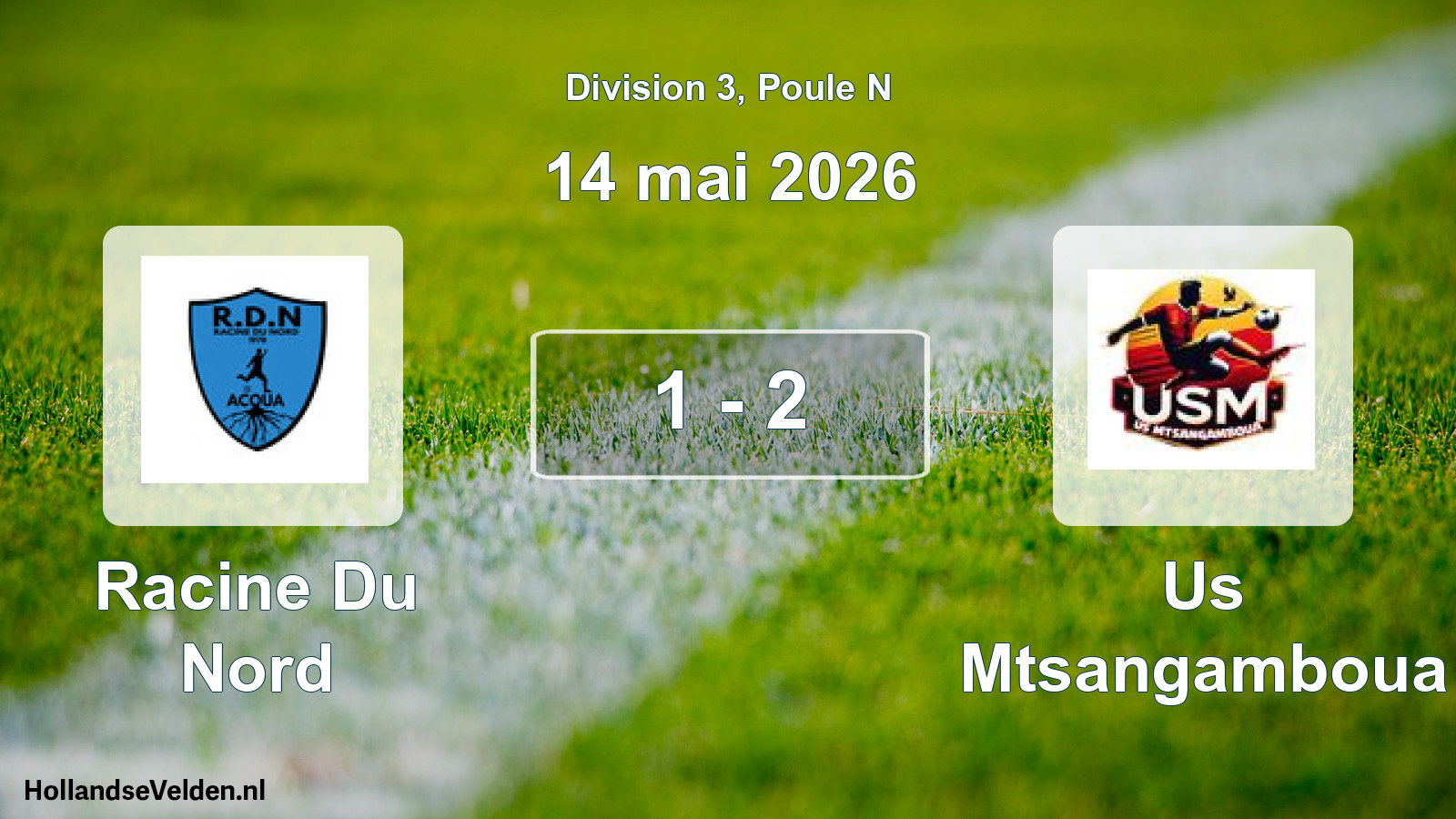 Match joué: Racine Du Nord - Us Mtsangamboua 1 - 2 (14 mai 2026)