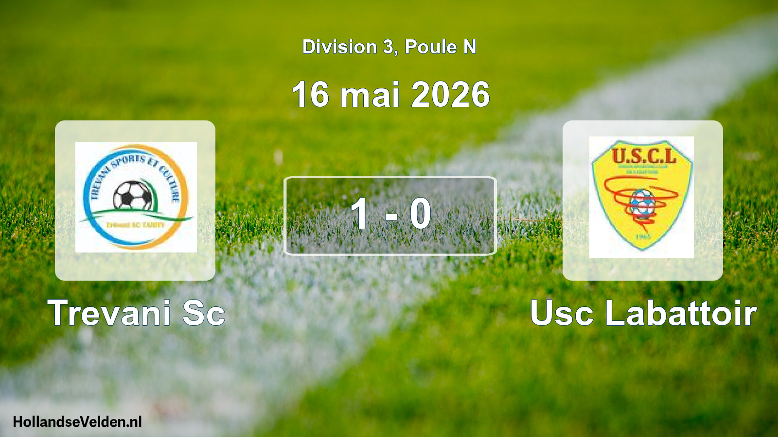 Match joué: Trevani Sc - Usc Labattoir 1 - 0 (16 mai 2026)