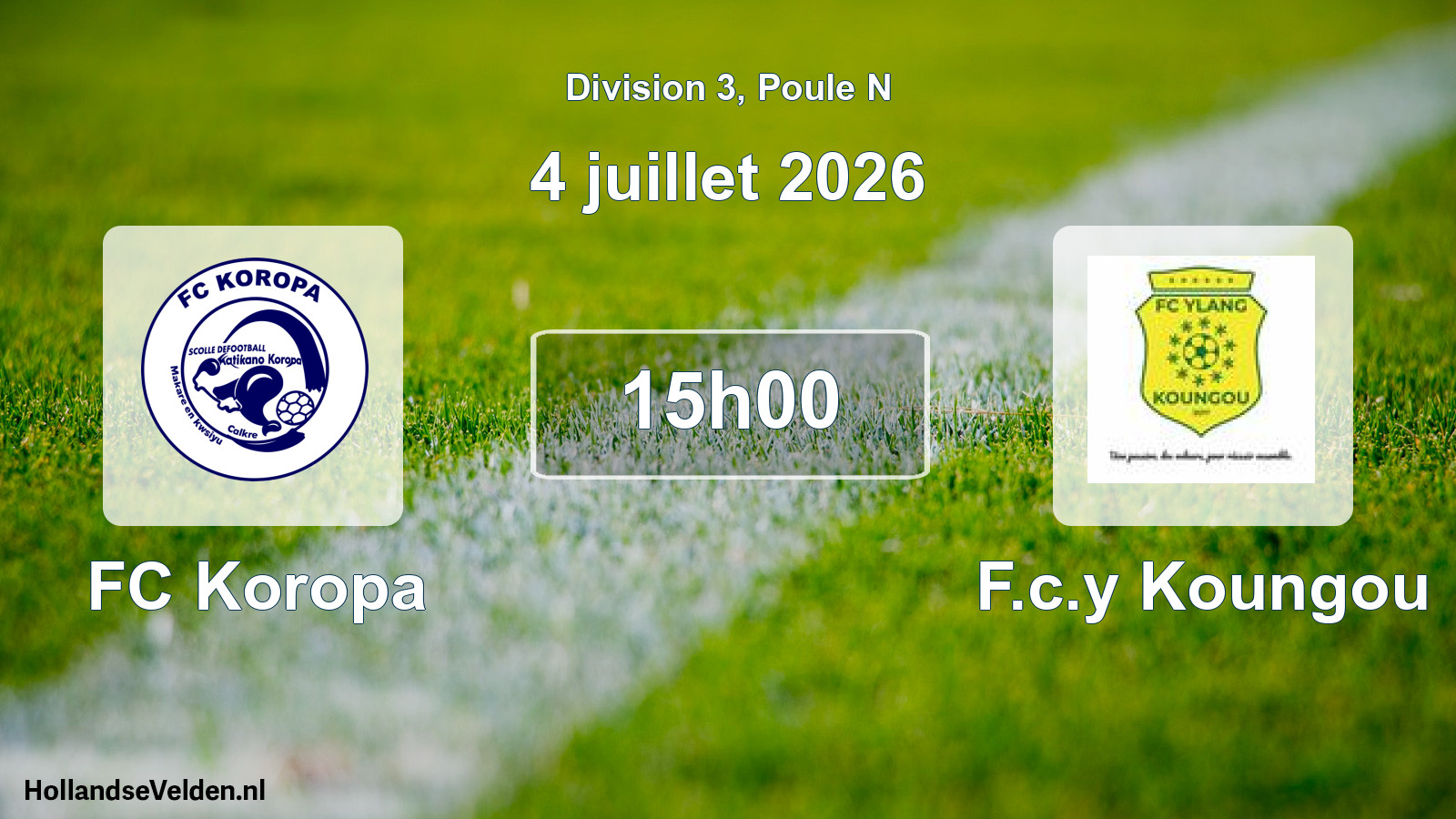 Match programmé: FC Koropa - F.c.y Koungou (4 juillet 2026)