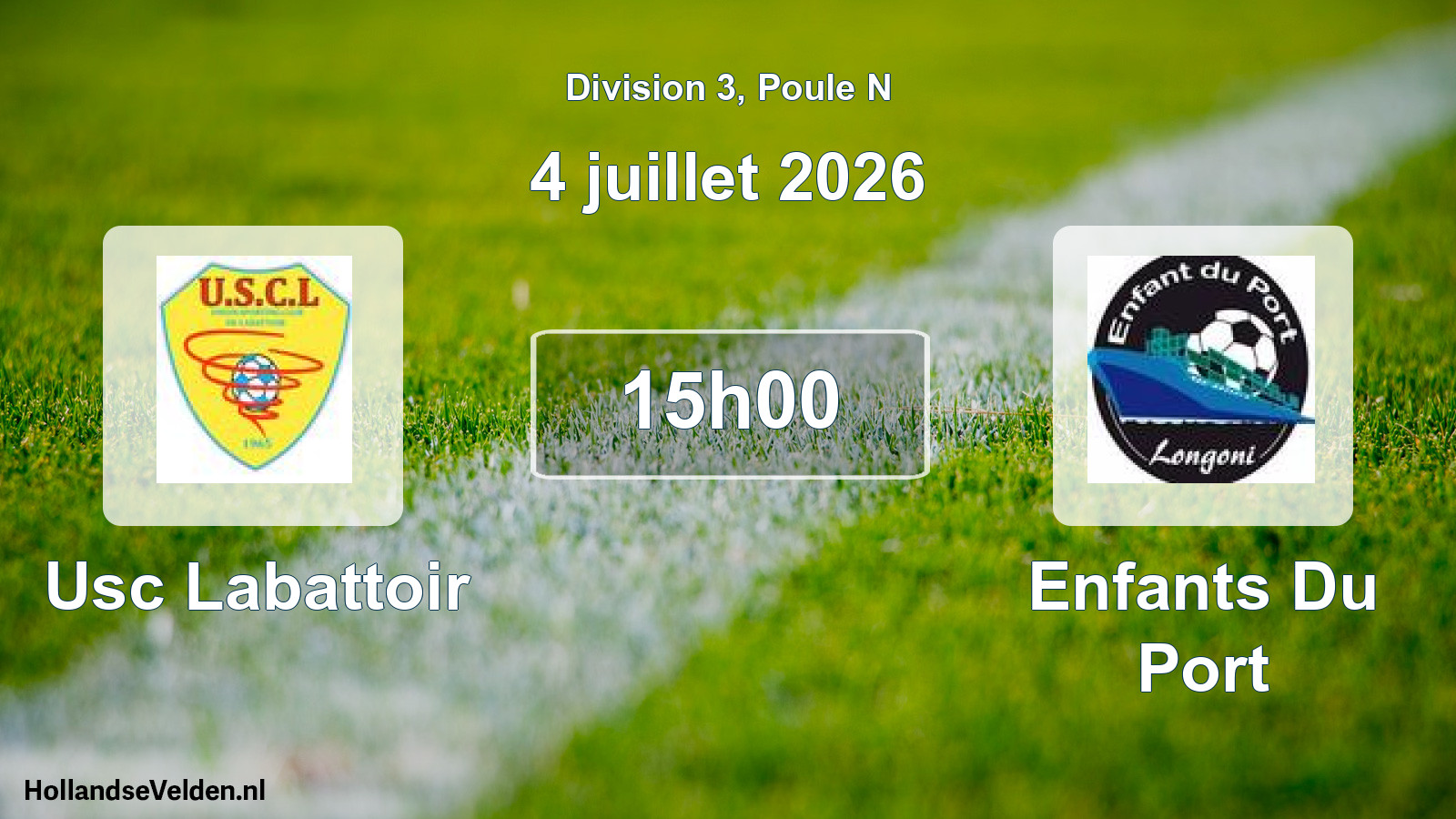 Match programmé: Usc Labattoir - Enfants Du Port (4 juillet 2026)