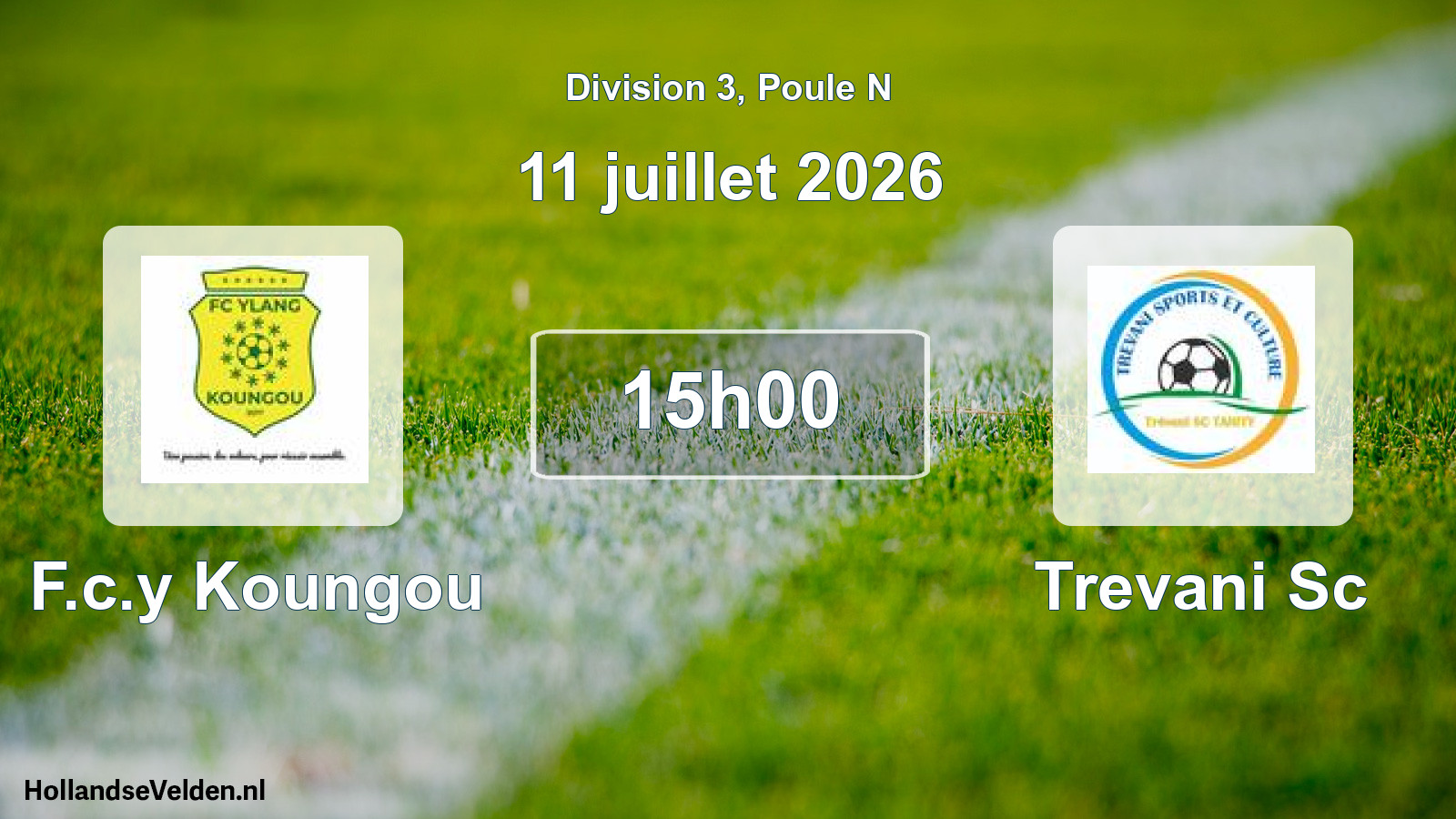 Match programmé: F.c.y Koungou - Trevani Sc (11 juillet 2026)