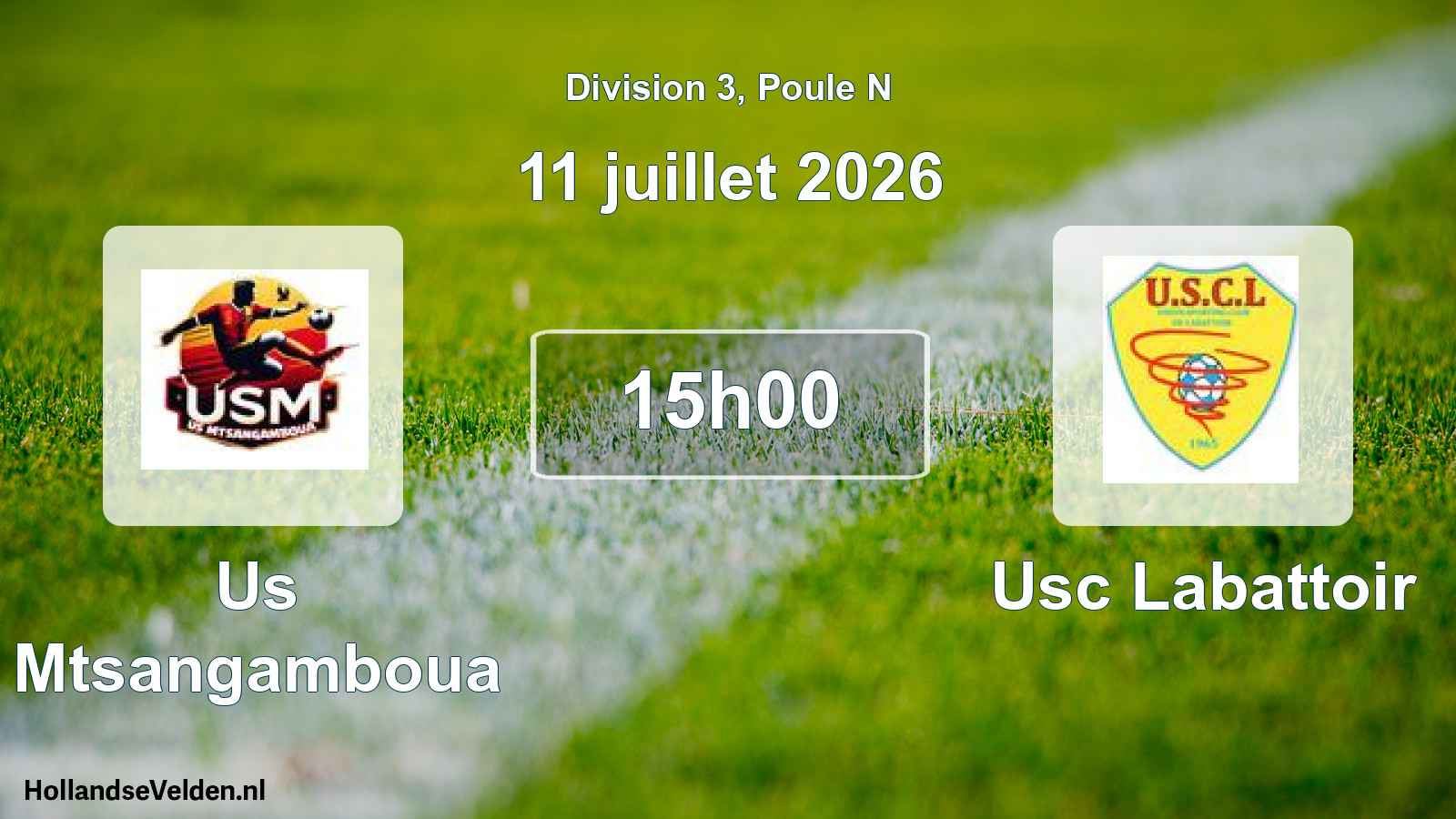Match programmé: Us Mtsangamboua - Usc Labattoir (11 juillet 2026)