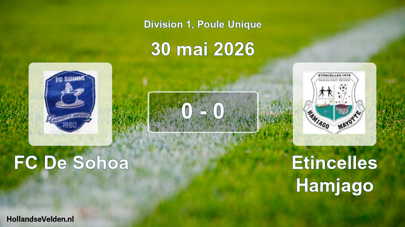 Match joué: FC De Sohoa - Etincelles Hamjago 0 - 0 (30 mai 2026)