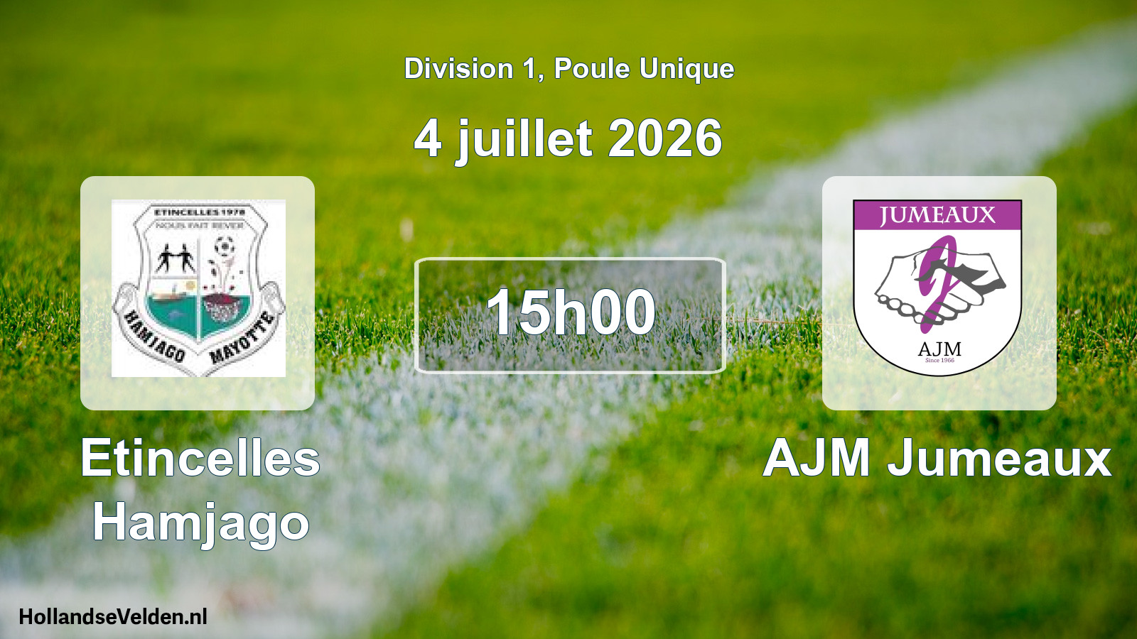 Match programmé: Etincelles Hamjago - AJM Jumeaux (4 juillet 2026)