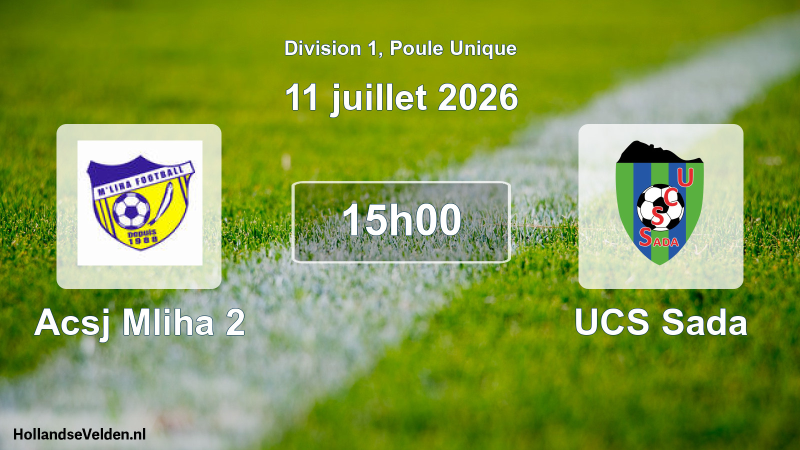 Scheduled Match: Acsj Mliha 2 - UCS Sada (11 July 2026)