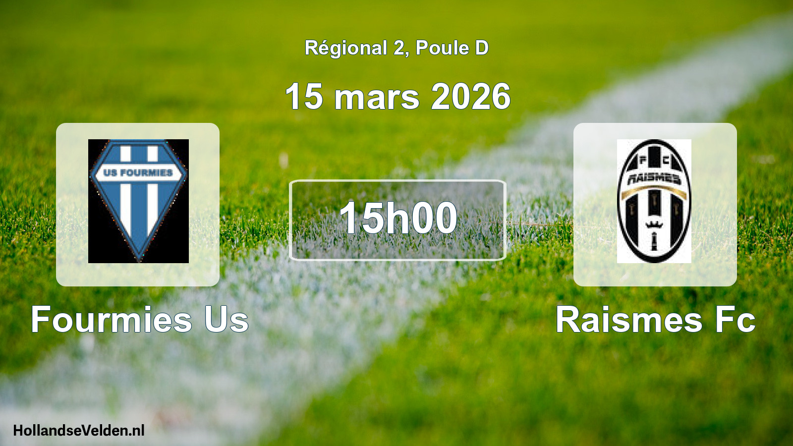 Geplande wedstrijd: Fourmies Us - Raismes Fc (15 mars 2026)